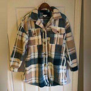 Ulta Flirt Sherpa Button Up Jacket